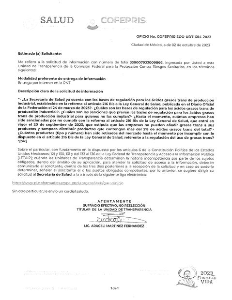 ley contra grasas trans, en el abandono