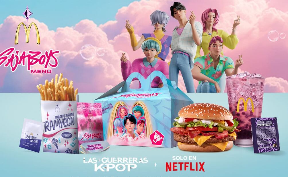 Kpop Demon Hunters, la película más vista de Netflix, llegará a México con una colaboración especial con McDonald’s. Foto: Cortesía