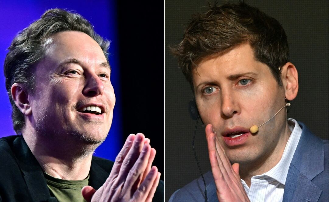 Elon Musk y Sam Altman. Foto: AFP