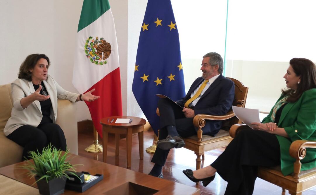 Juan Ramón de la Fuente recibió a la vicepresidenta ejecutiva de la Comisión Europea para una Transición Limpia, Justa y Competitiva, Teresa Ribera. Foto: Especial