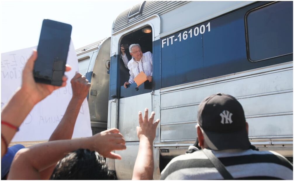 Recorrido inaugural de AMLO en el Tren Interoceánico. Foto: Edwin Hernández/ EL UNIVERSAL