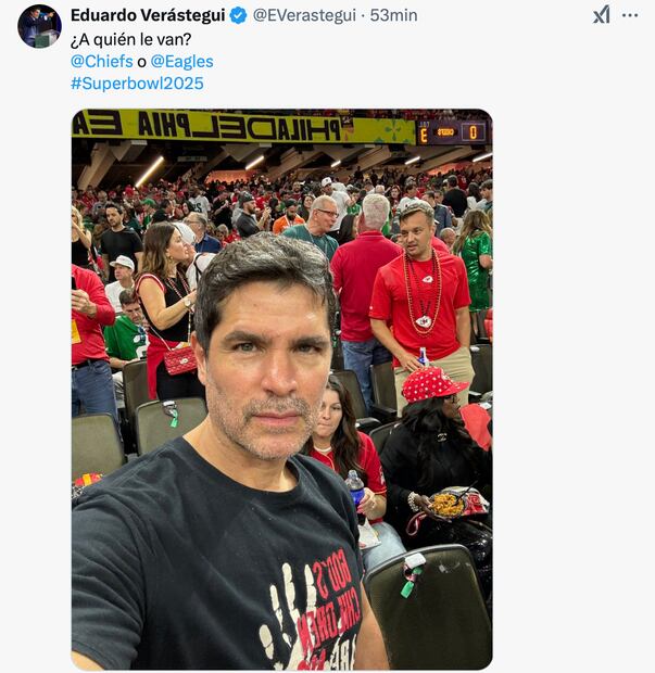 Desde el Super Bowl LIX, Verástegui posa y lanza mensaje épico. Foto: Captura de pantalla