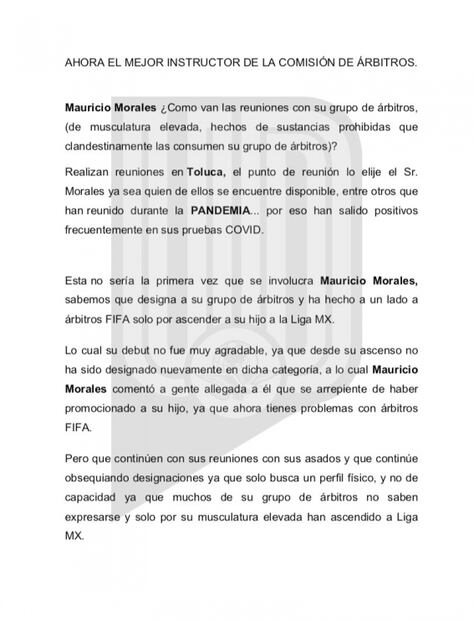 Árbitros denuncian corrupción, dóping y favoritismos ante Arturo Brizio