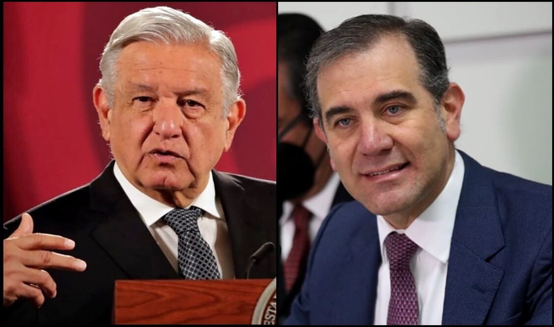 Presidente Andrés Manuel López Obrador /  Lorenzo Córdova, consejero presidente del INE. Foto: especial