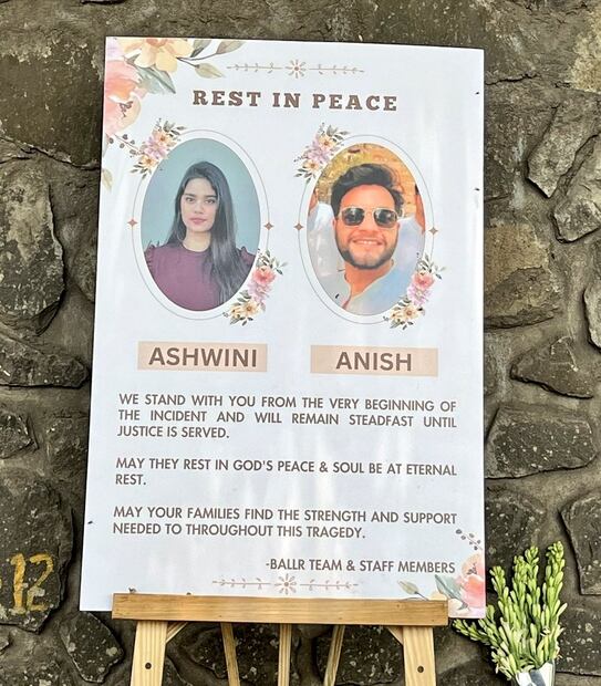 Dos jóvenes ingenieros mueren tras ser atropellados. Foto X @Vivekpandey21