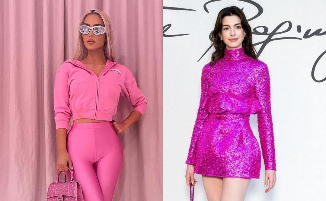 Celebridades como Kim Kardashian y Anne Hathaway se unen a la tendencia Barbiecore / Foto: Instragram @kimkardashian