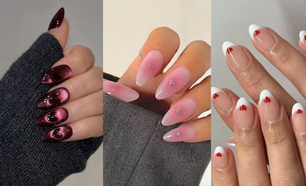 Diseños de uñas aesthetic para el 14 de febrero