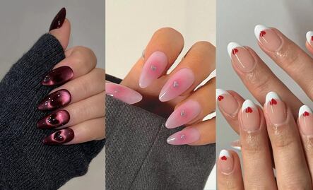 Diseños de uñas aesthetic para el 14 de febrero
