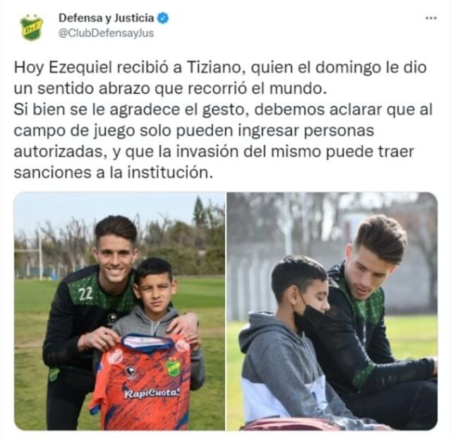 VIDEO. Niño invade campo para abrazar a portero tras perder de último minuto