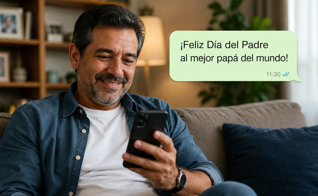 Encuentra la frase perfecta para enviarle a papá. Foto: Creada con IA (ChatGPT)