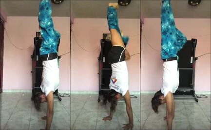 Atleta mexicana cumple el reto viral de Simone Biles