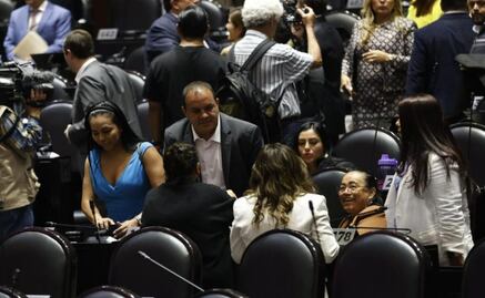 Diputadas de Morena arropan a Cuauhtémoc Blanco previo a votación sobre desafuero; “No estás solo”, expresan