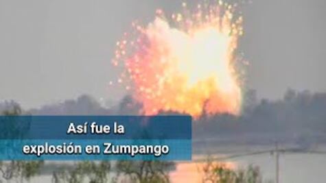 Captan explosión de polvorín en Zumpango
