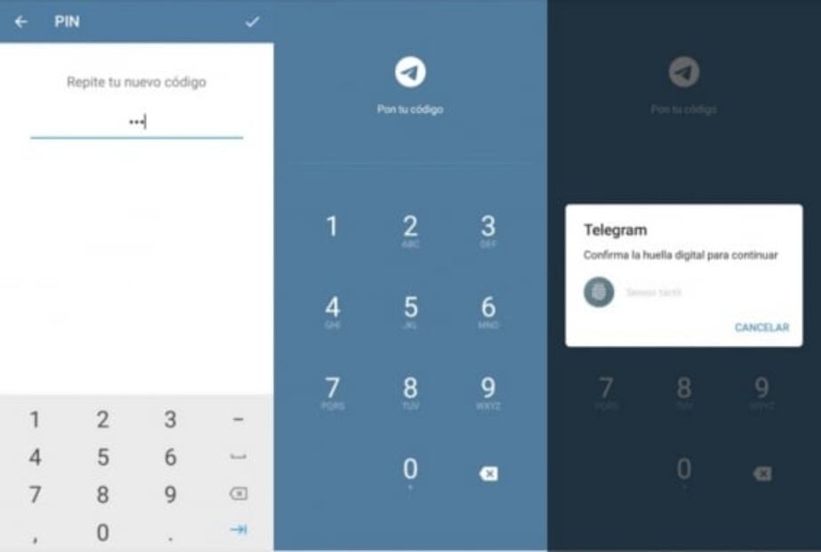Protege tus chats en Telegram con código de acceso 