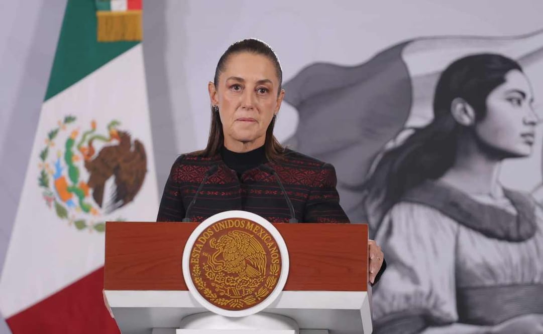 La presidenta Claudia Sheinbaum durante la mañanera del 17 de diciembre del 2025. Foto: Gabriel Pano / EL UNIVERSAL