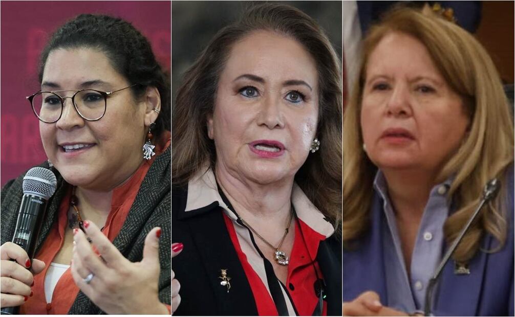 Las ministras Yasmín Esquivel Mossa, Loretta Ortiz y Lenia Batres Guadarrama. Foto: EL UNIVERSAL