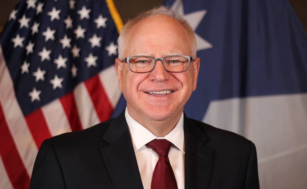La candidata presidencial demócrata, Kamala Harris, eligió al gobernador de Minesota, Tim Walz, como compañero de fórmula para la Vicepresidencia. Foto: EFE