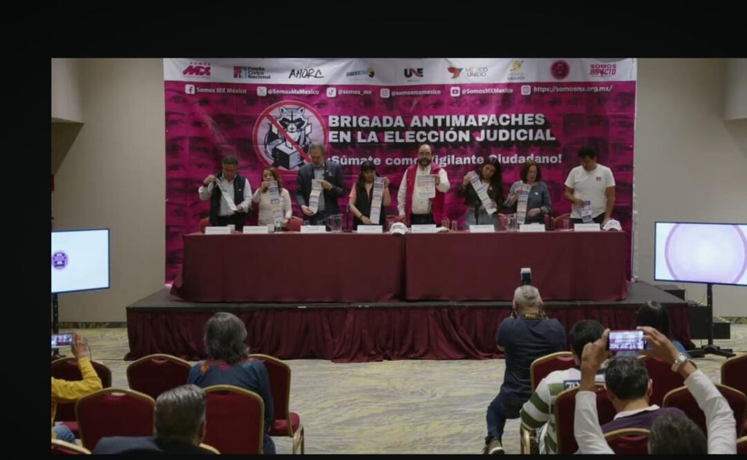 Brigada antimapaches advierte compra de votos, presencia de operadores políticos y reparto de acordeones en elección judicial. Foto: Especial