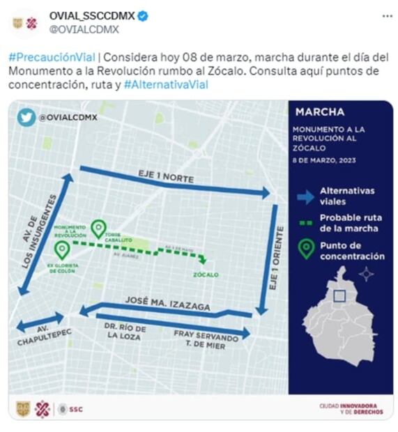 8M: ¿A qué hora inicia la marcha por el Día de la Mujer y cuáles son los puntos de concentración?