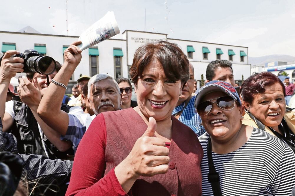DELFINA GÓMEZ, candidata de Morena a la gubernatura de Edomex. (IRVIN OLIVARES. EL UNIVERSAL)