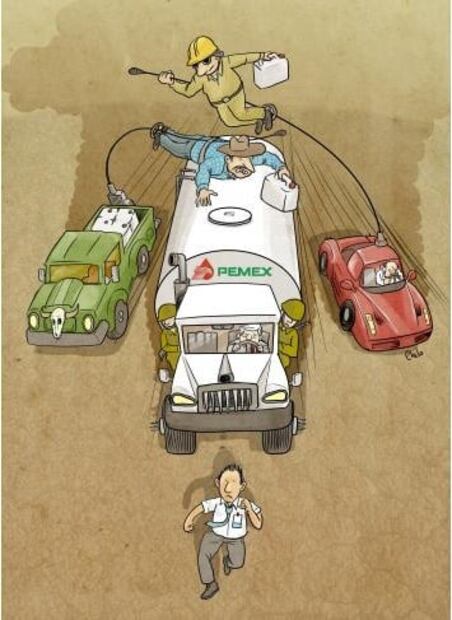 Crítica e ironía: 5 cartones de EL UNIVERSAL sobre el huachicol y el desabasto