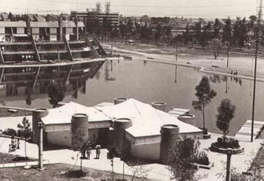 El lago que había en la Unidad Habitacional Iztacalco