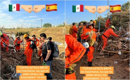 Así ayudó la brigada Topos Azteca en Valencia tras paso de DANA; elogian video en TikTok