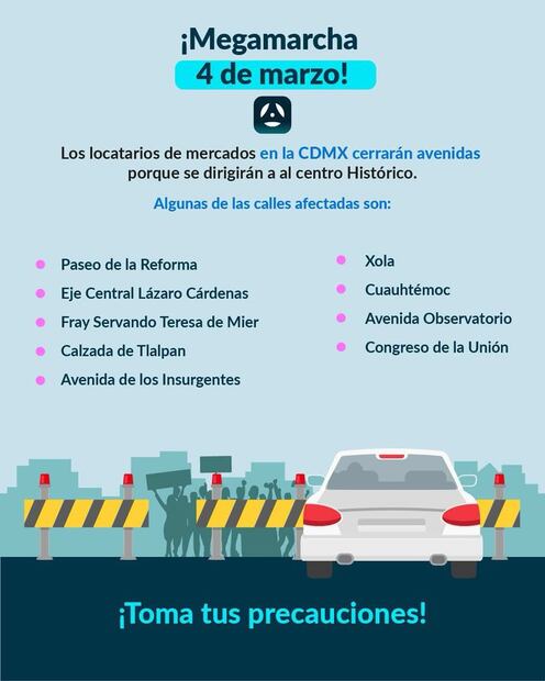 Megamarcha de locatarios CDMX. Foto: Especial
