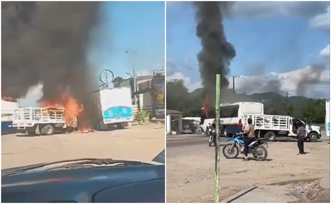 Fue por medio de redes sociales que circularon múltiples videos de bloqueos en las principales vialidades de la capital del estado y vehículos incendiados. Fotos: Redes Sociales