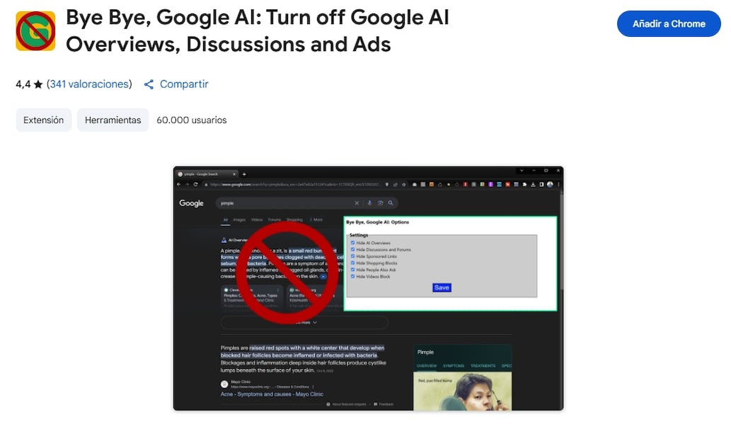 Google Chrome cambia: paso a paso para desactivar las respuestas automáticas de la IA. Conoce "Bye bye, Google IA"