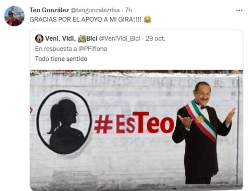 Vicente Fox bromea con silueta de Sheinbaum y el comediante Teo González agradece "apoyo a gira"