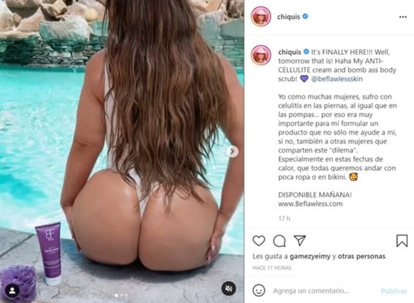 Chiquis Rivera incendia Instagram con traje de baño blanco
