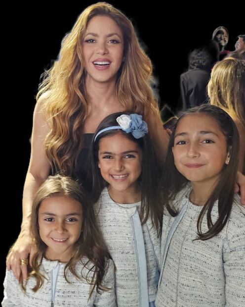Shakira y las hijas de Jacky Bracamontes. Fuente: Instagram @jackybrv