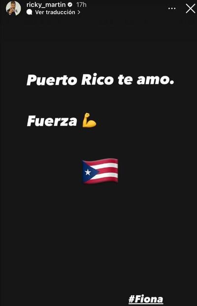 Ricky Martin, Luis Fonsi y otros cantantes mandan mensaje a Puerto Rico por huracán Fiona
