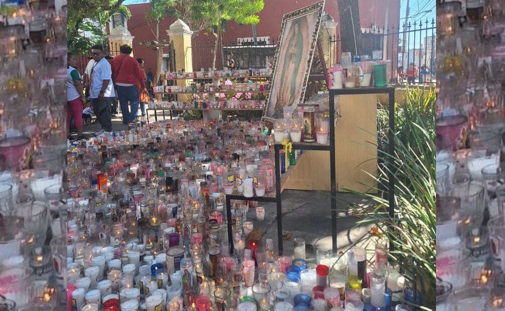 Arriban más de 15 mil peregrinos a santuario guadalupano en Mérida, Yucatán; autoridades despliegan operativo.
Foto: Especial.