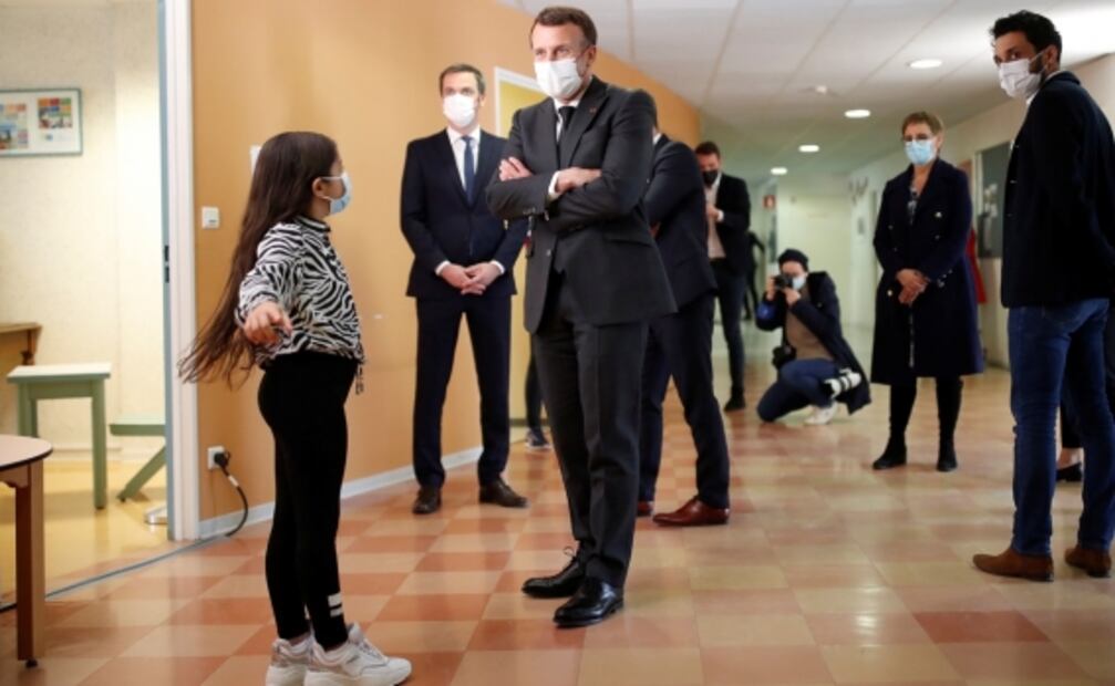Macron anuncia ayuda sicológica gratis para niños de Francia durante la pandemia