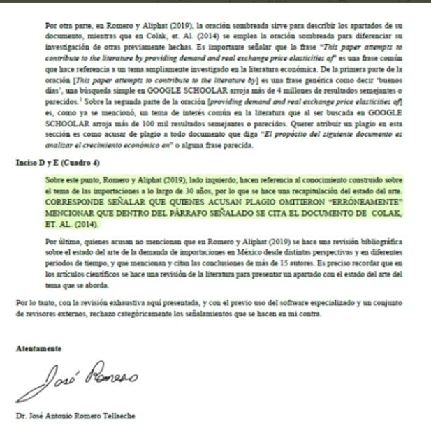 En una nueva carta, director del CIDE acusa campaña en su contra y busca convencer que su plagio no es plagio