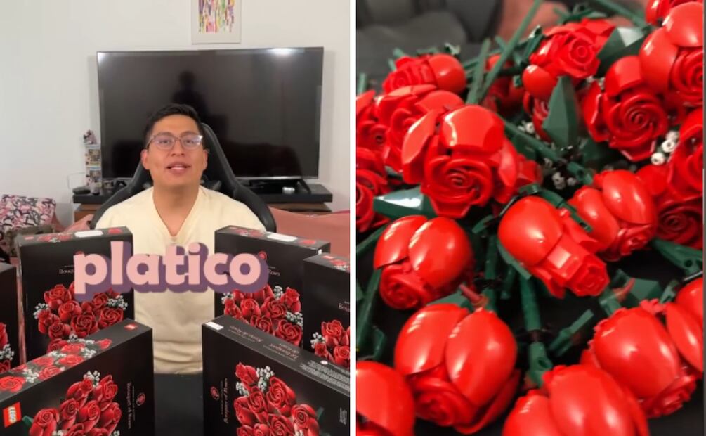 El Crilo regala a su novia un ramo buchón hecho de LEGO y se convierte en tendencia. Foto: Captura de pantalla