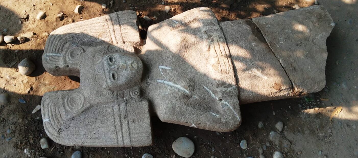 El INAH realizará el protocolo de validación de la escultura.
Foto: Ecos de la Huasteca, cortesía