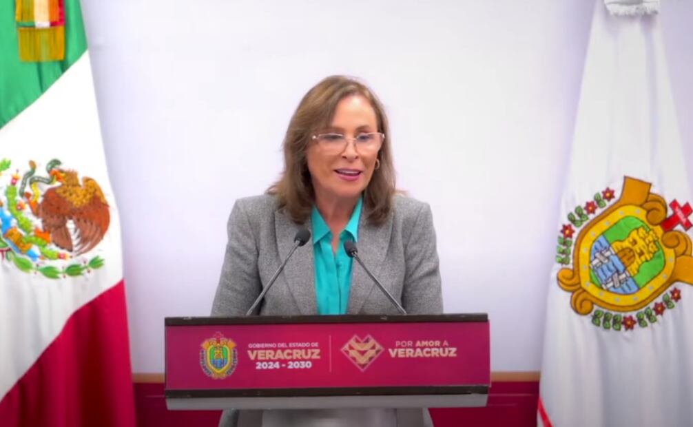 Gobernadora de Veracruz asegura que muerte de Irma Hernández fue por infarto (28/07/2025). Foto: Captura de pantalla