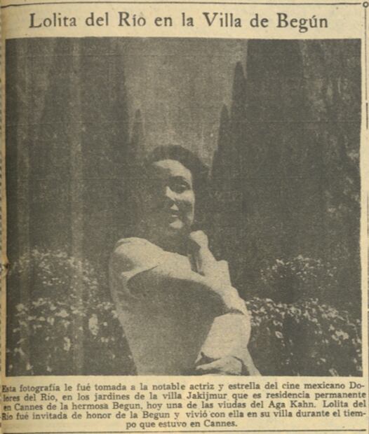 Dolores del Río fue la primera mujer en ser jurado de Cannes y contó su experiencia a El Universal