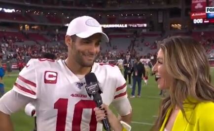 Jimmy Garoppolo coquetea con reportera en plena transmisión