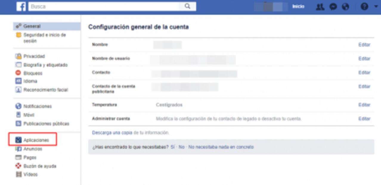 Controla la información que cedes a las apps de Facebook