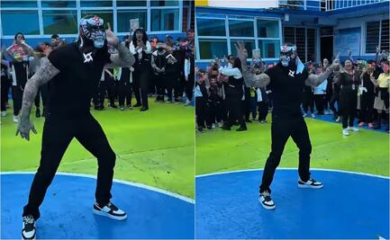 Penta Zero Miedo regresa a la escuela en la que estudió la primaria en Ecatepec; la estrella de WWE sorprendió a todos los estudiantes