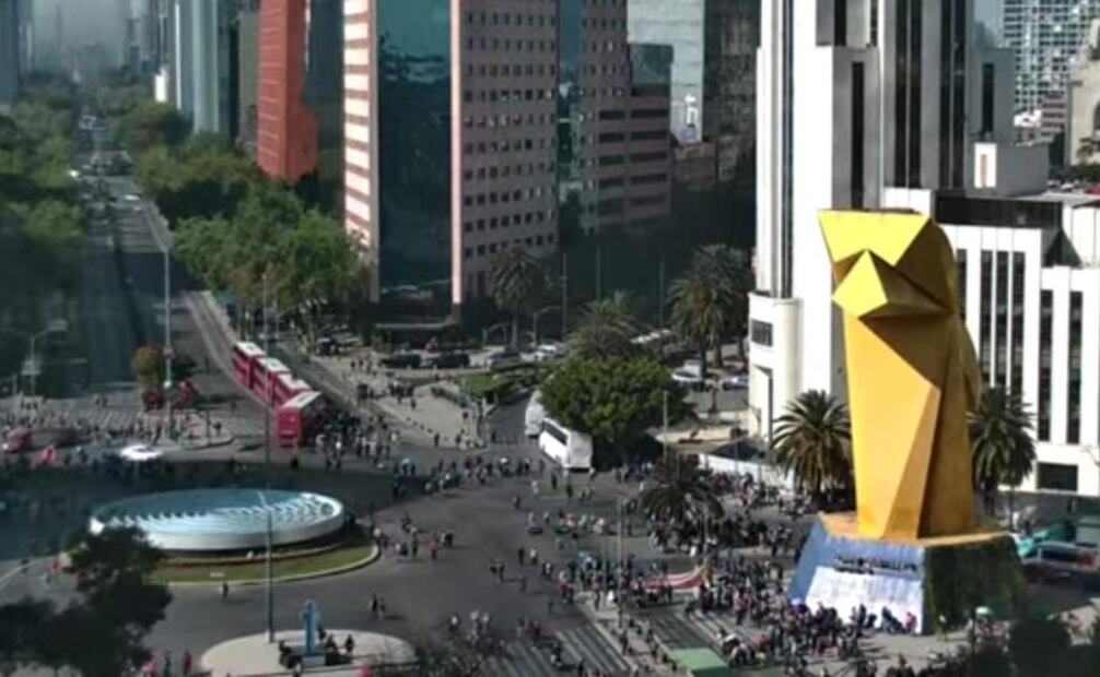 Bloqueos en centro de la ciudad de México. Foto: Especial