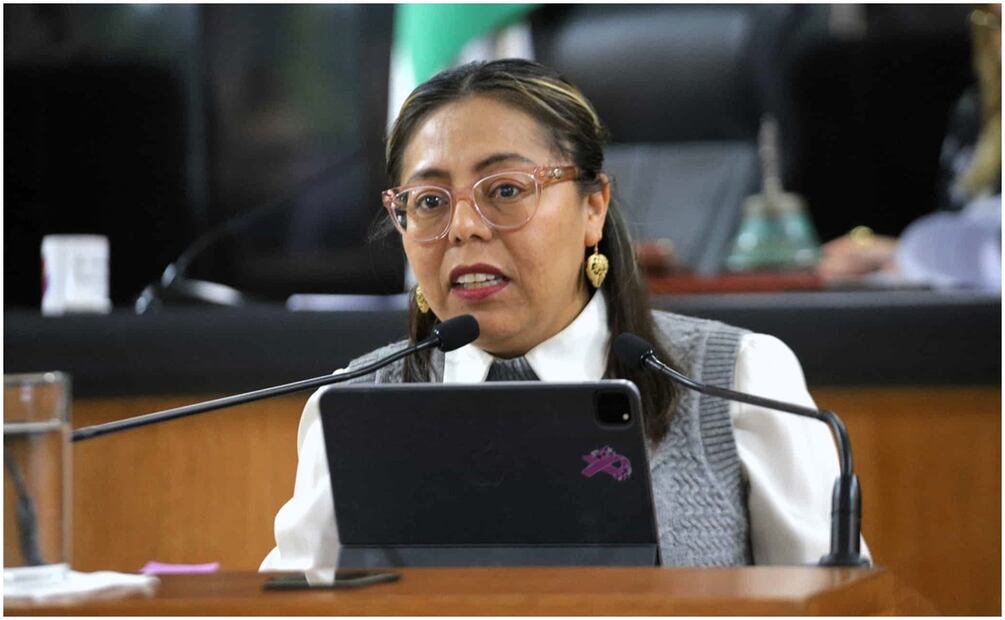 La diputada Teresita de Jesús Valentín Vázquez busca tipificar los ataques con ácido en BCS (4/12/2024). Foto: Especial