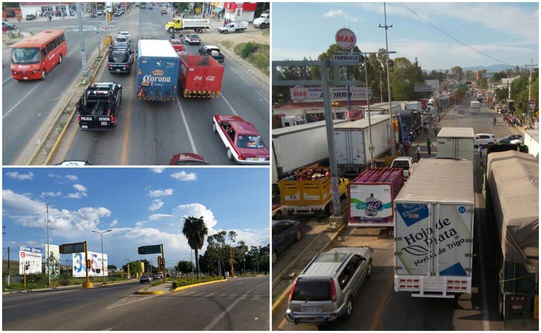 Tres bloqueos fueron liberados por los profesores de la Sección 22 de la SNTE. (Fotos: Especiales)