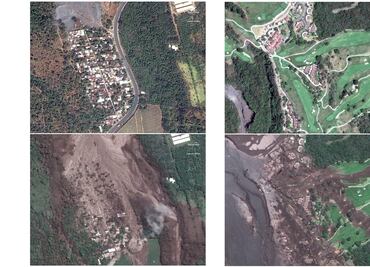 Fotos antes y después revelan destrucción de Volcán de Fuego