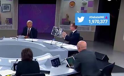 Verificado 2018. La fotografía que mostró Anaya de López Obrador y Peña Nieto es de 2012