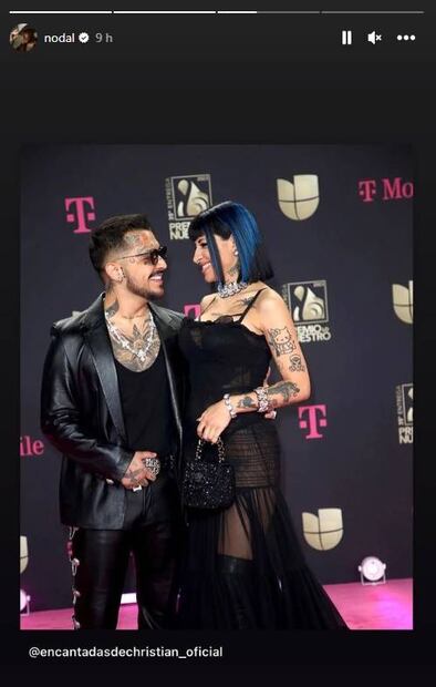 Christian Nodal y Cazzu levantan sospechas de embarazo: posan de negro y enamorados